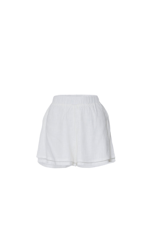 Amara Linen White Shorts