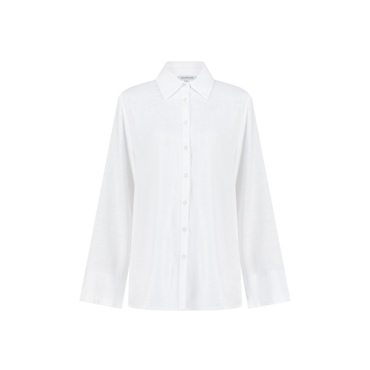 Amara Linen White Blouse