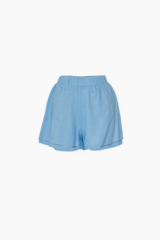 Amara Linen Blue Shorts