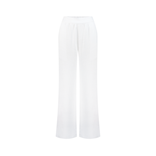 Amara Linen White Pants