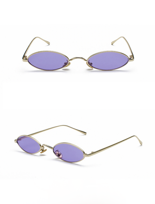 Cora Purple Oval Sunglasses